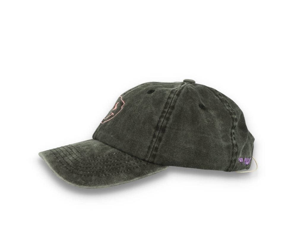 Smiley Face  Washed Black