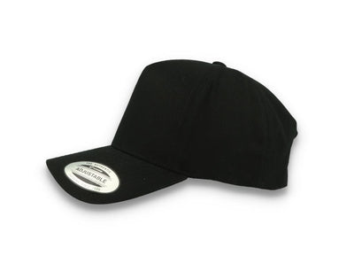 5-Panel Curved Classic Snapback Black - 7707