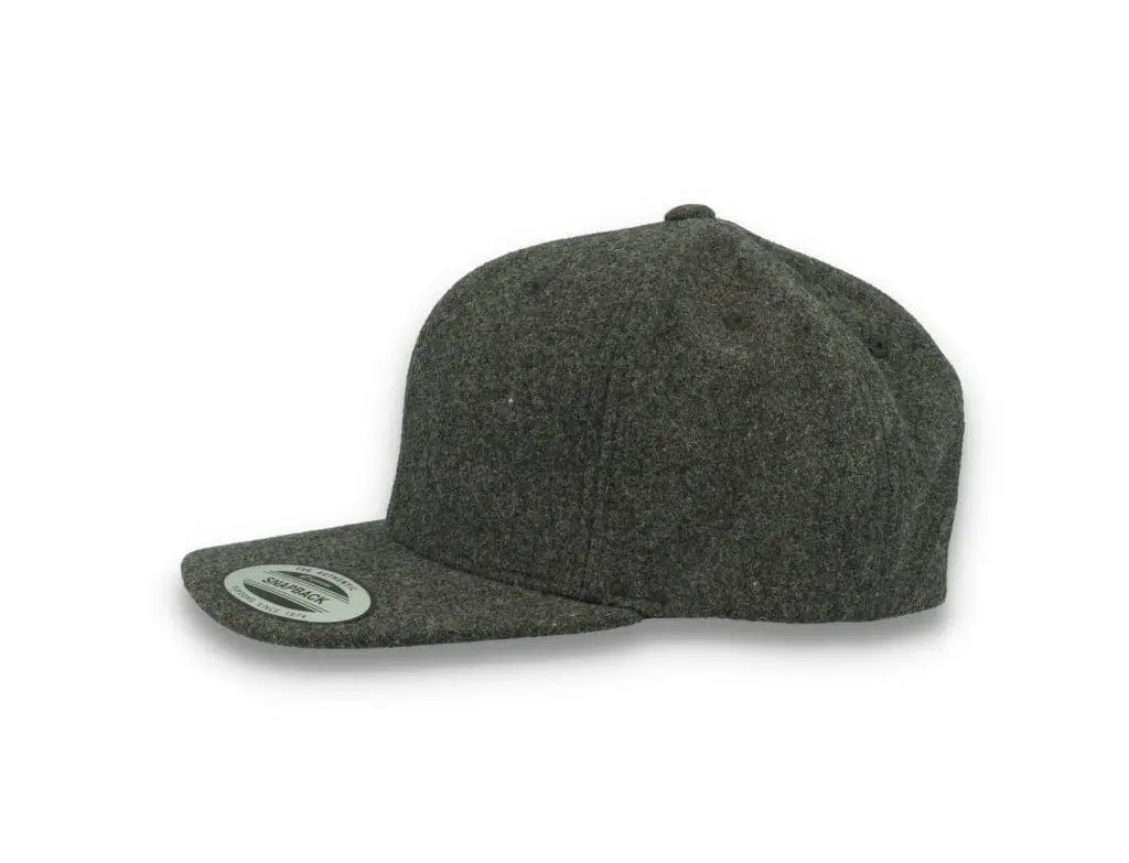 Yupoong Snapback Melton Wool 6689M Dark Grey - LOKK