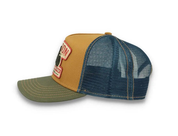 Trucker Cap Motorcycle Brown/Olive - LOKK