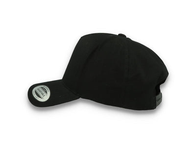 5-Panel Curved Classic Snapback Black - 7707