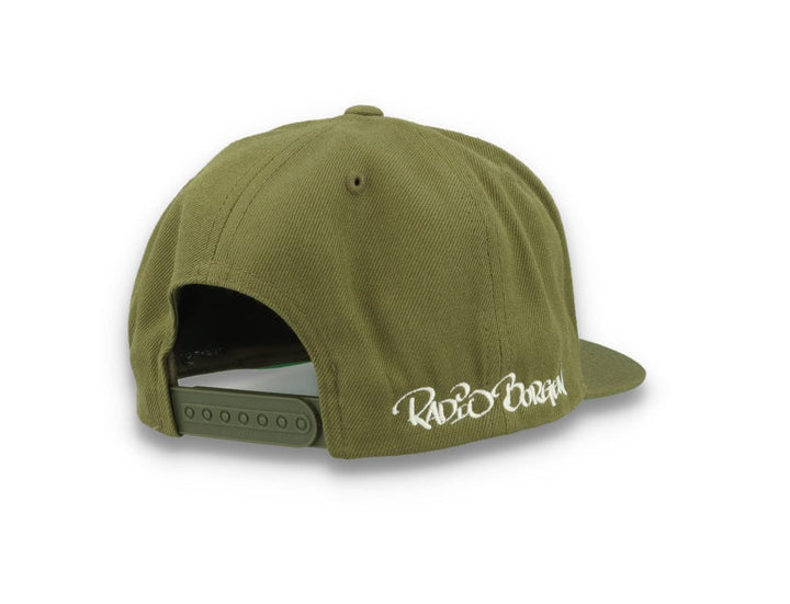 LOKK X RADIO BORGEN Snapback Olive Green/White - LOKK