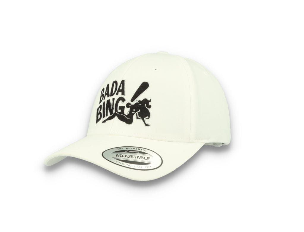Bada Bing! Curved Classic Snapback Cap White/Black