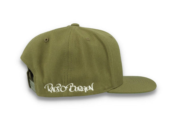 LOKK X RADIO BORGEN Snapback Olive Green/White - LOKK