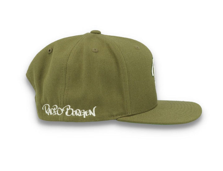 LOKK X RADIO BORGEN Snapback Olive Green/White - LOKK