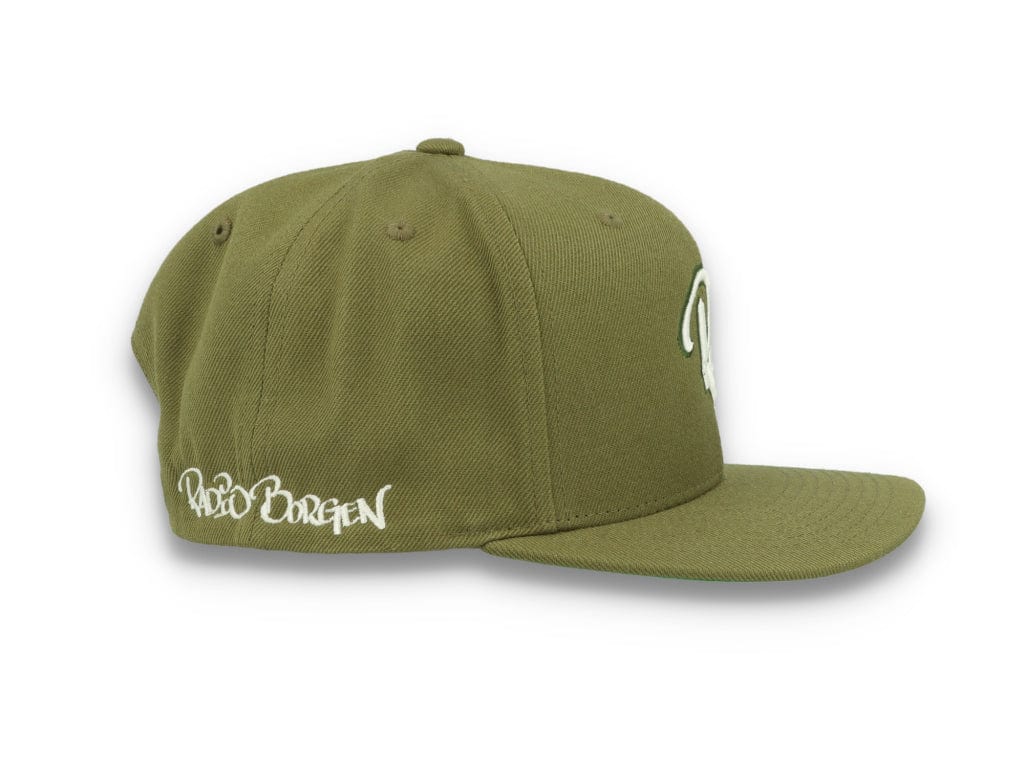 LOKK X RADIO BORGEN Snapback Olive Green/White - LOKK