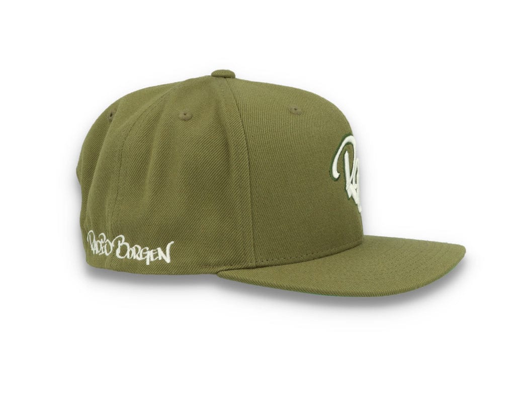 LOKK X RADIO BORGEN Snapback Olive Green/White - LOKK