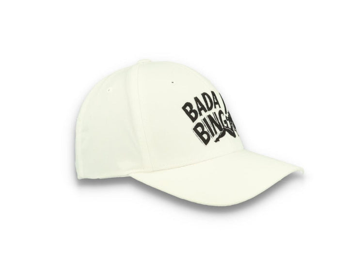 Bada Bing! Curved Classic Snapback Cap White/Black - LOKK