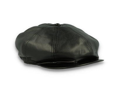Faux Leather Cap Black