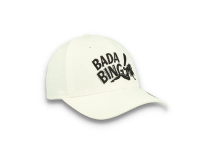 Bada Bing! Curved Classic Snapback Cap White/Black