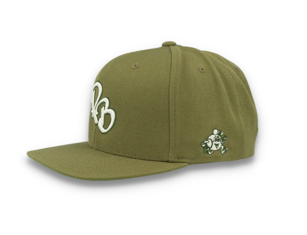 LOKK X RADIO BORGEN Snapback Olive Green/White - LOKK