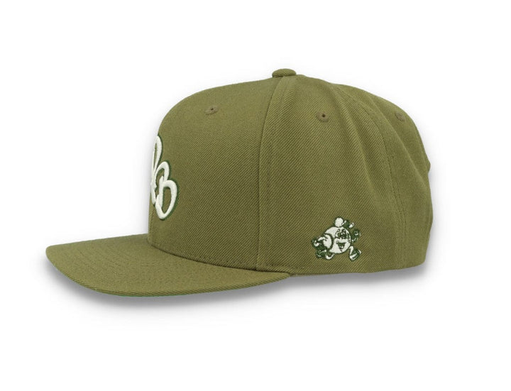 LOKK X RADIO BORGEN Snapback Olive Green/White - LOKK