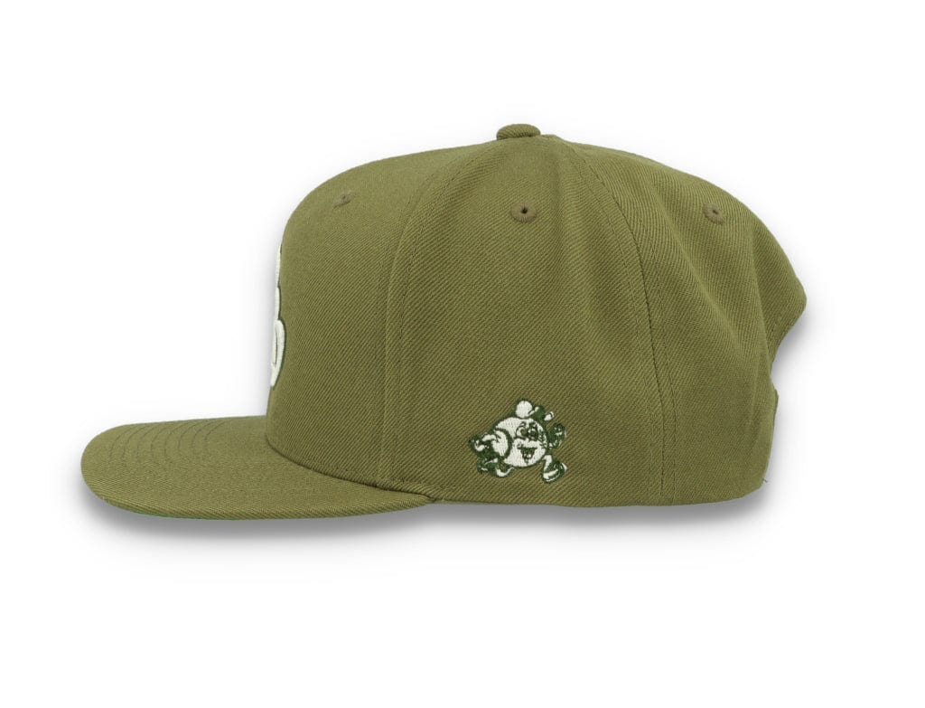 LOKK X RADIO BORGEN Snapback Olive Green/White - LOKK