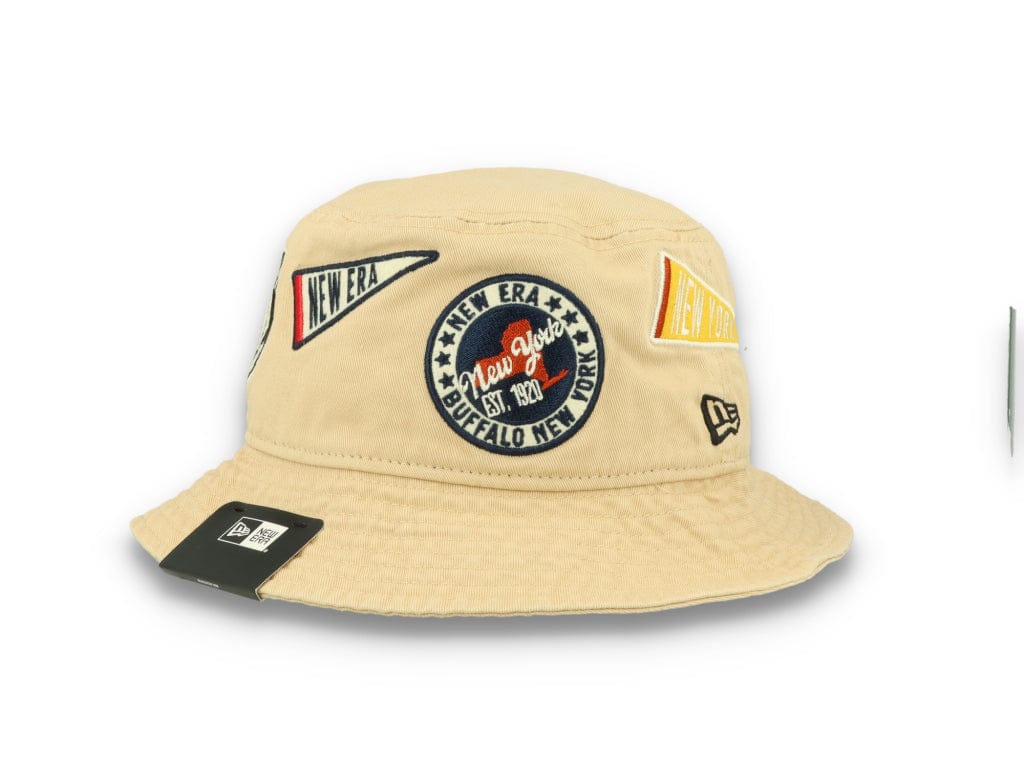 Bucket Hat All Over Patch New Era  Beige - LOKK