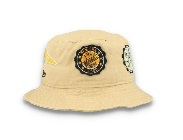 Bucket Hat All Over Patch New Era  Beige - LOKK