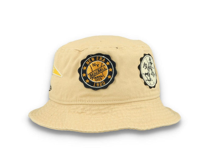 Bucket Hat All Over Patch New Era  Beige - LOKK