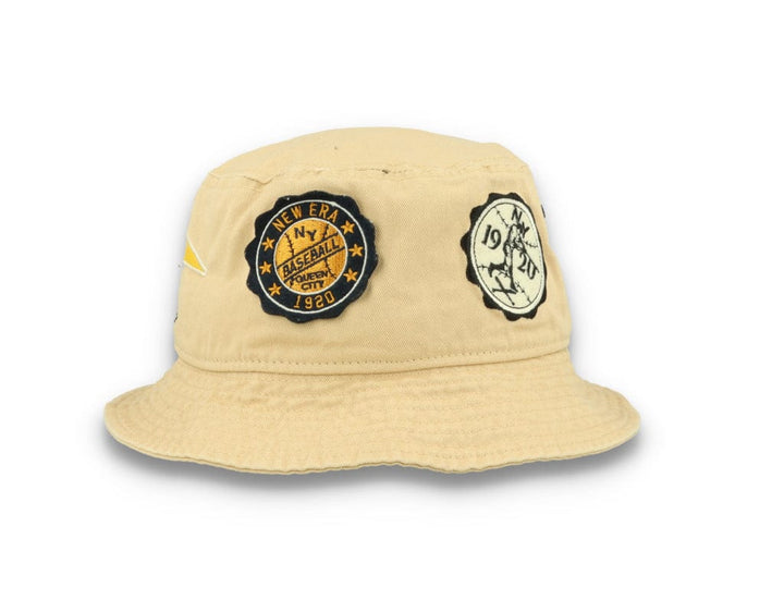 Bucket Hat All Over Patch New Era  Beige - LOKK