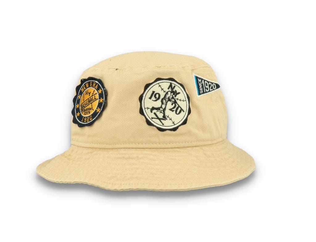 Bucket Hat All Over Patch New Era  Beige - LOKK