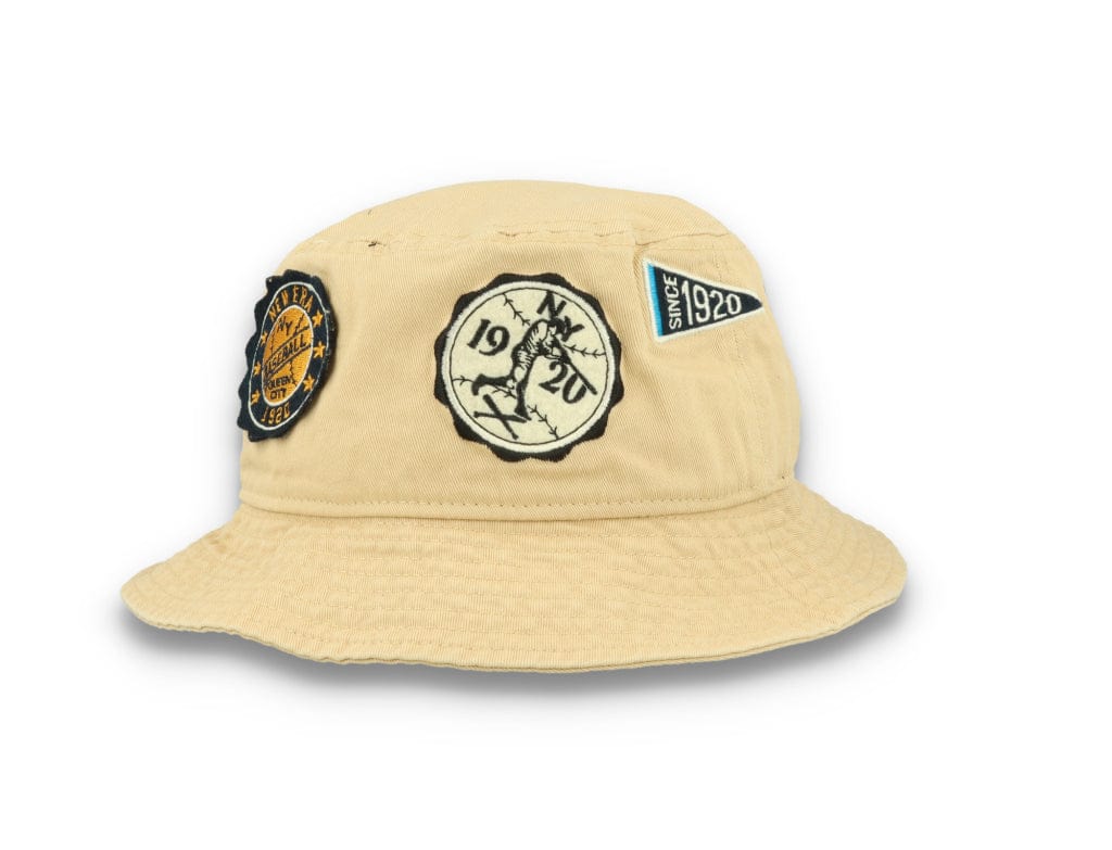 Bucket Hat All Over Patch New Era  Beige - LOKK