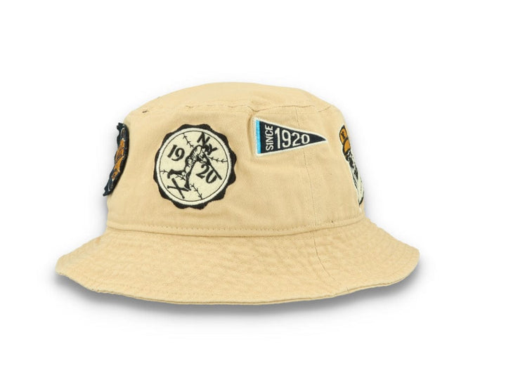 Bucket Hat All Over Patch New Era  Beige - LOKK