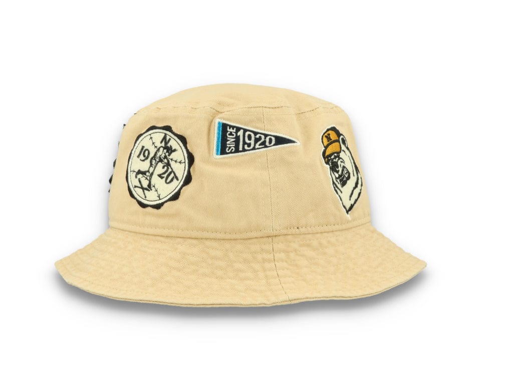 Bucket Hat All Over Patch New Era  Beige - LOKK