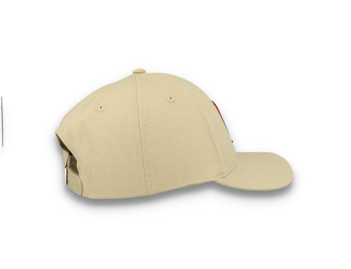 Encore Organic Baseball Cap Dark Sand/Burnt Red - LOKK