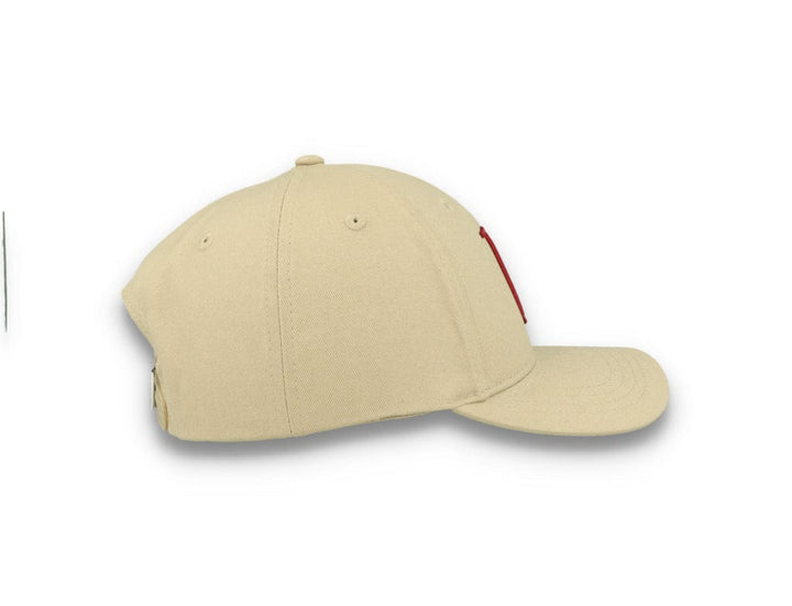 Encore Organic Baseball Cap Dark Sand/Burnt Red - LOKK