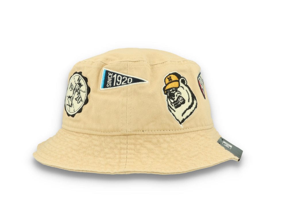 Bucket Hat All Over Patch New Era  Beige - LOKK