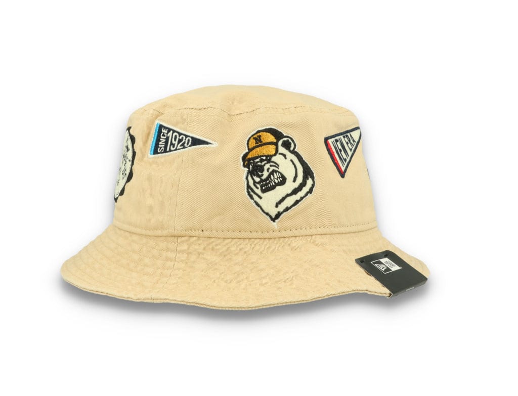 Bucket Hat All Over Patch New Era  Beige - LOKK
