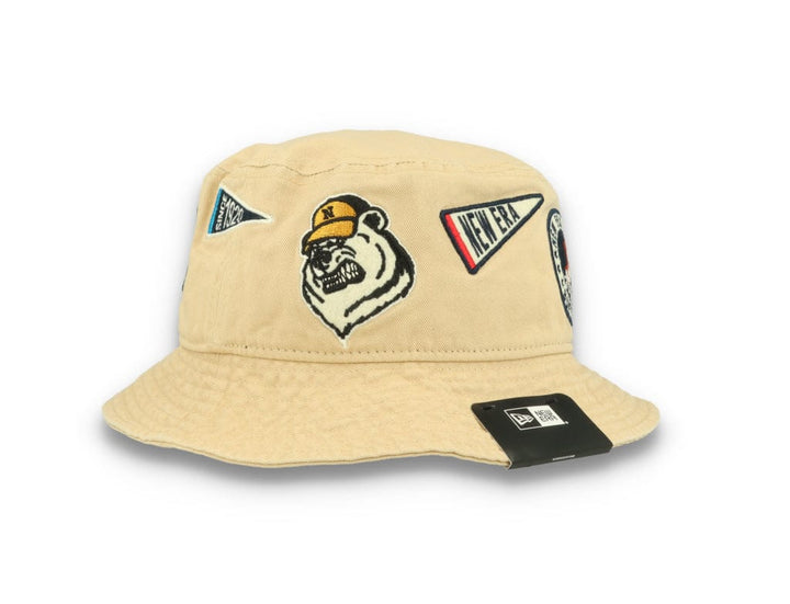 Bucket Hat All Over Patch New Era  Beige - LOKK