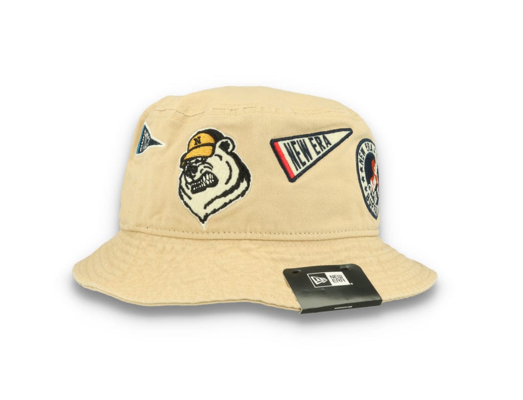 Bucket Hat All Over Patch New Era  Beige - LOKK