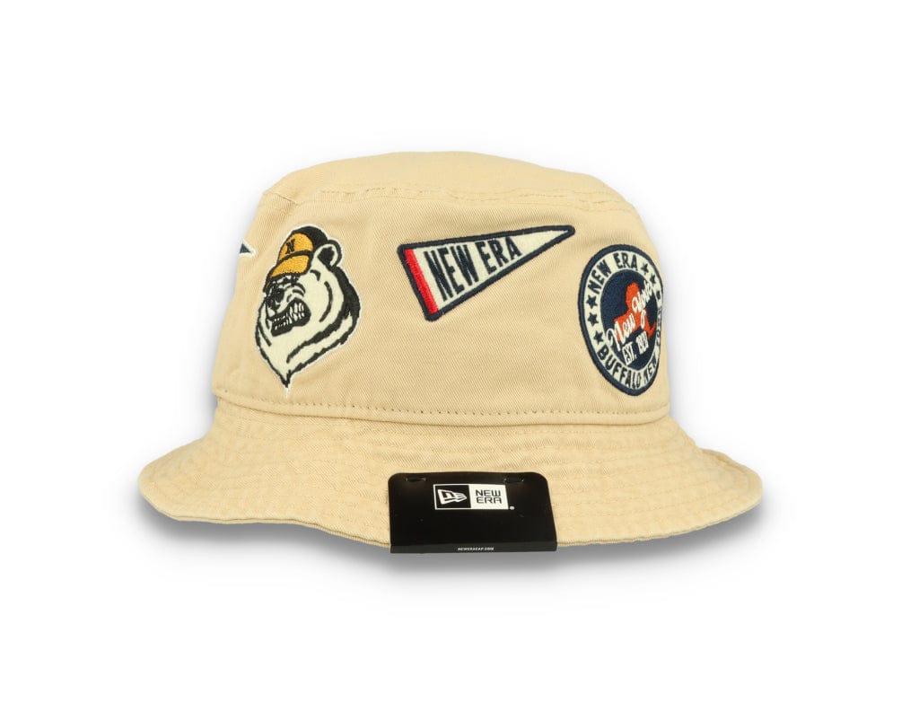 Bucket Hat All Over Patch New Era  Beige - LOKK