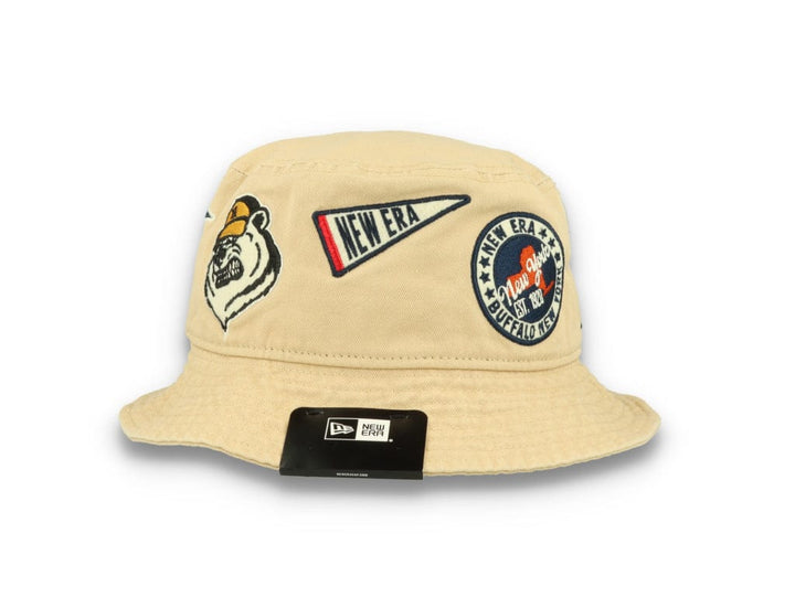Bucket Hat All Over Patch New Era  Beige - LOKK