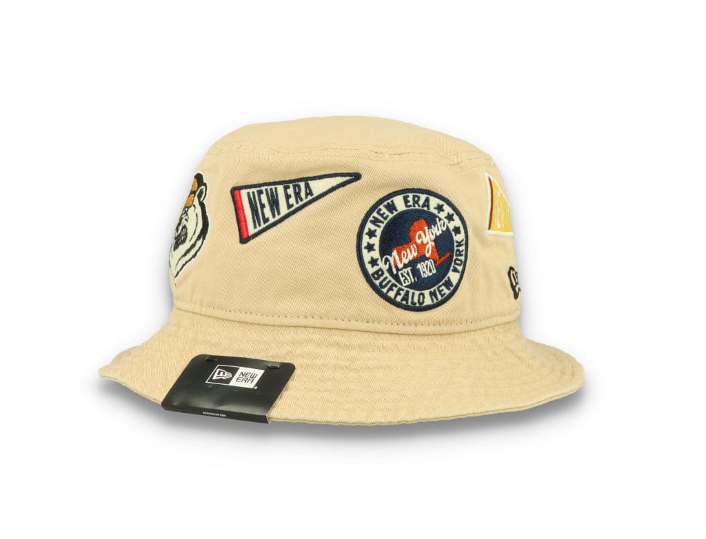 Bucket Hat All Over Patch New Era  Beige - LOKK