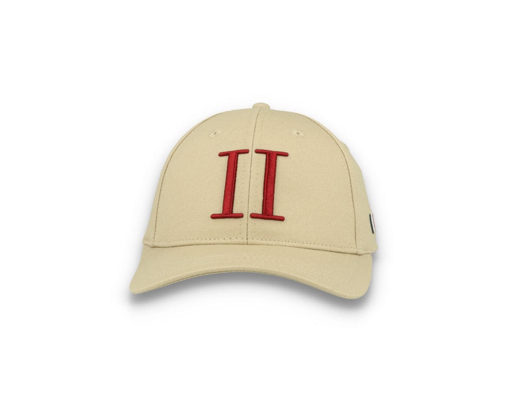 Encore Organic Baseball Cap Dark Sand/Burnt Red - LOKK