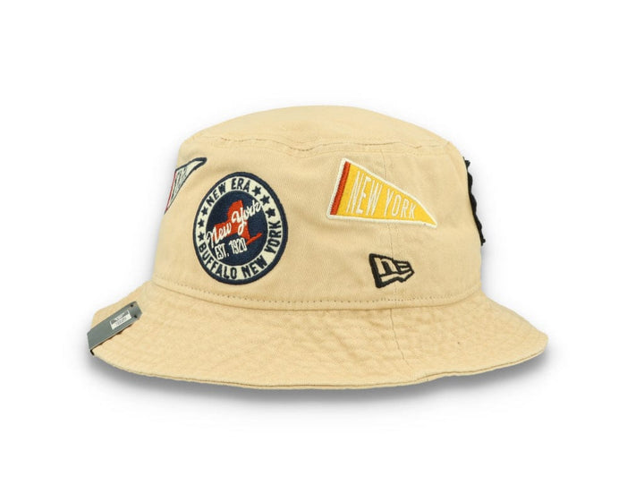 Bucket Hat All Over Patch New Era  Beige - LOKK