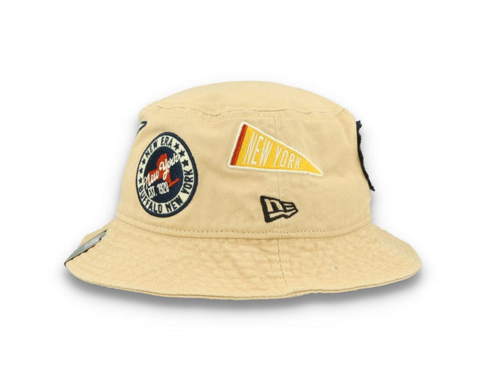 Bucket Hat All Over Patch New Era  Beige - LOKK
