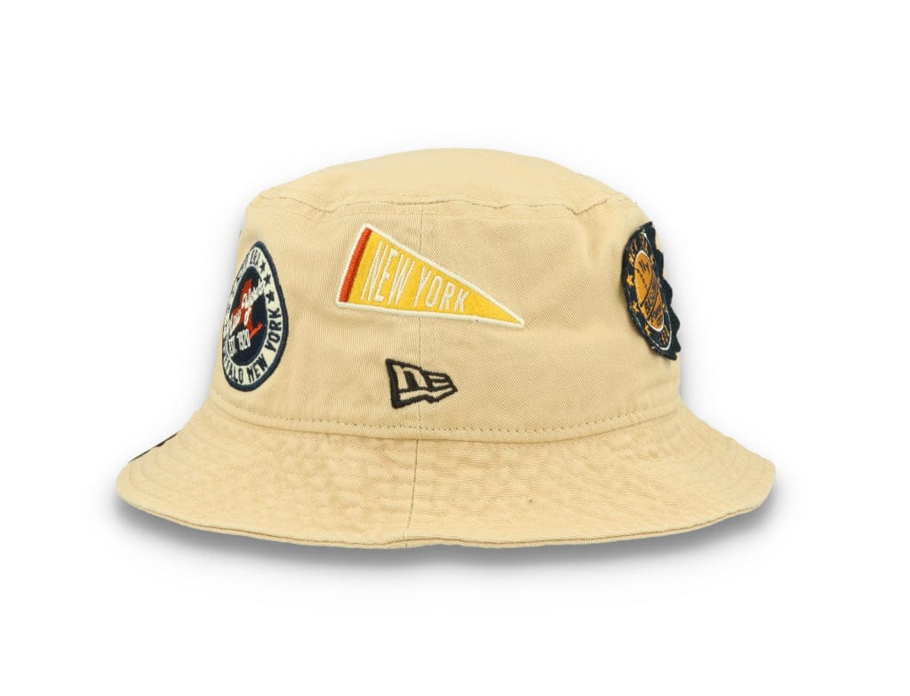 Bucket Hat All Over Patch New Era  Beige - LOKK