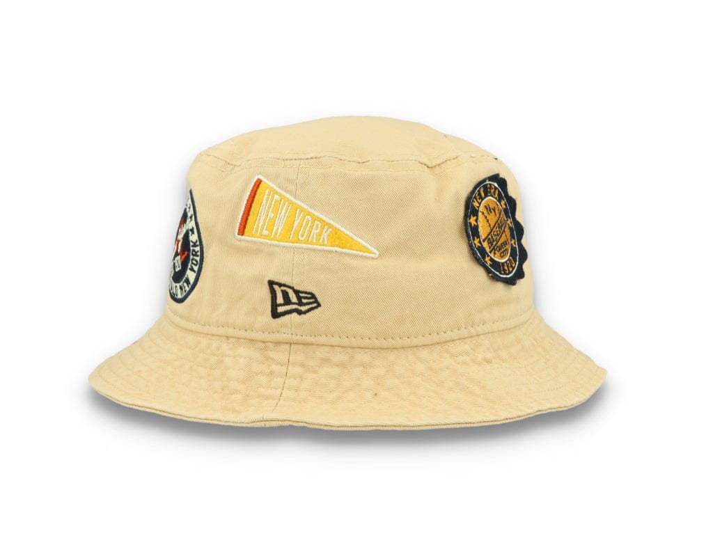 Bucket Hat All Over Patch New Era  Beige - LOKK