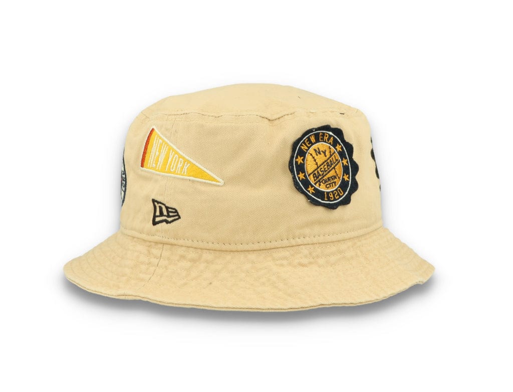 Bucket Hat All Over Patch New Era  Beige - LOKK