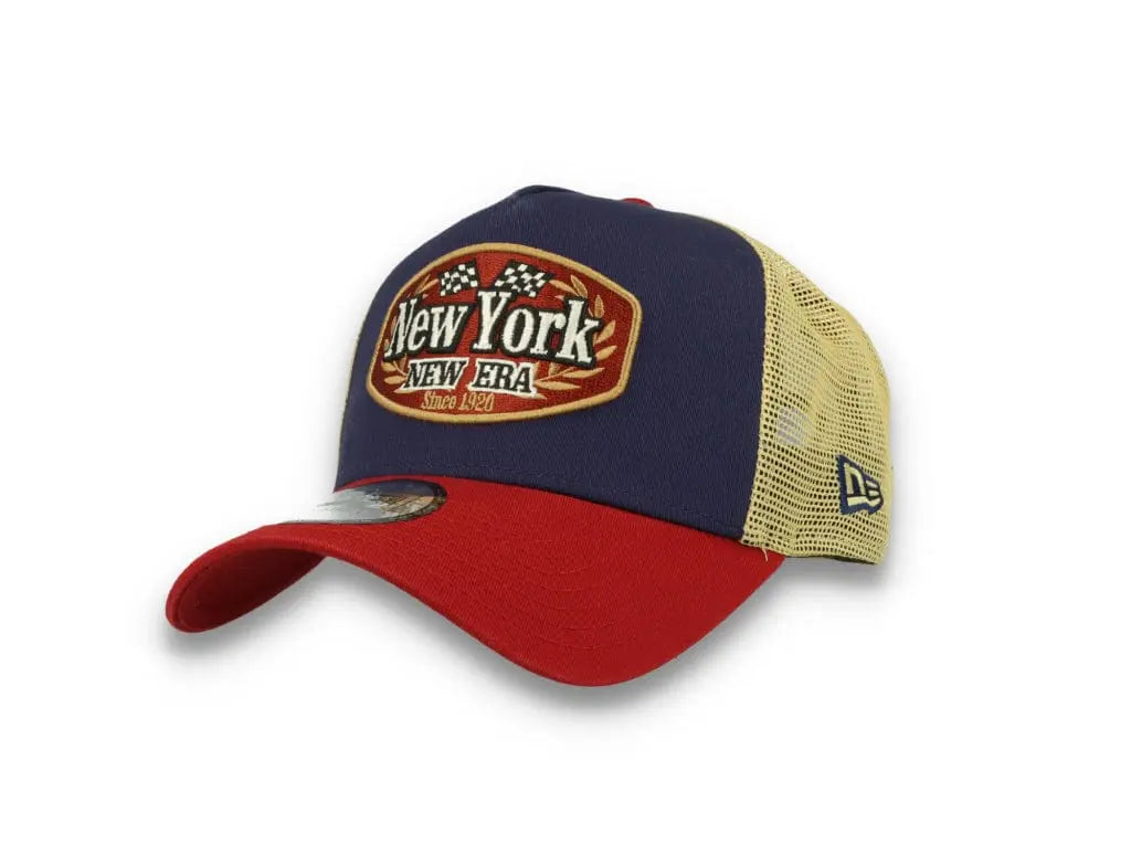 New Era Patch Trucker Cap New Era Navy/Red/Gold - LOKK