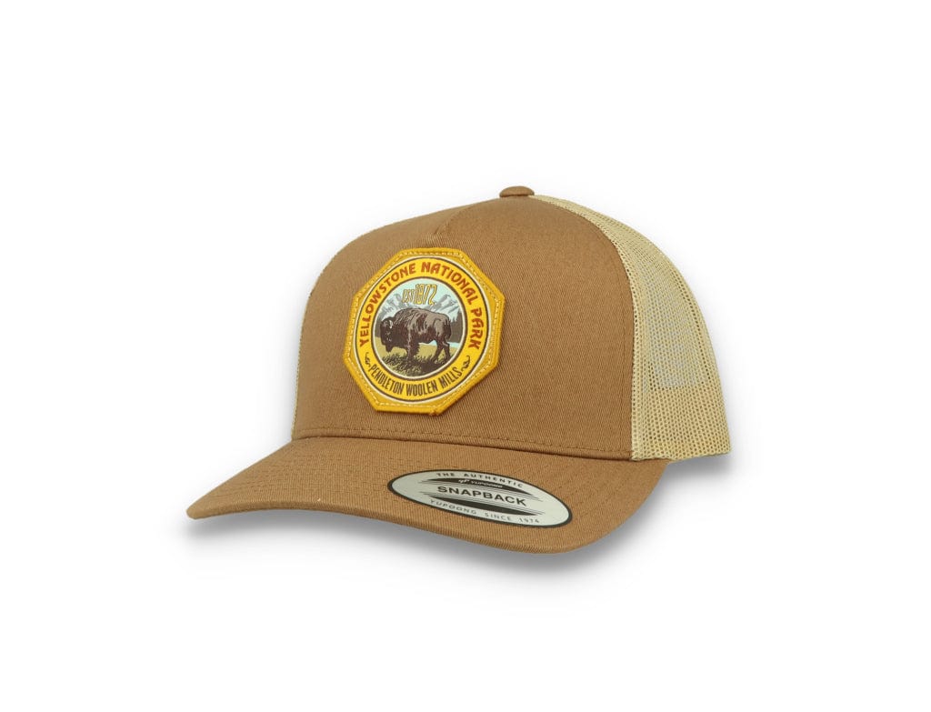 Yellowstone National Park Patch Trucker Dark Tan - LOKK
