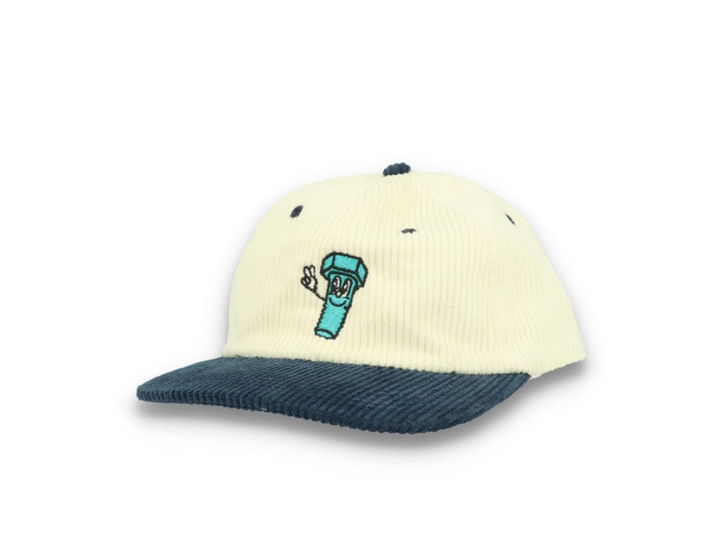 Bolt Corduroy Cap Ecru/Blue - LOKK