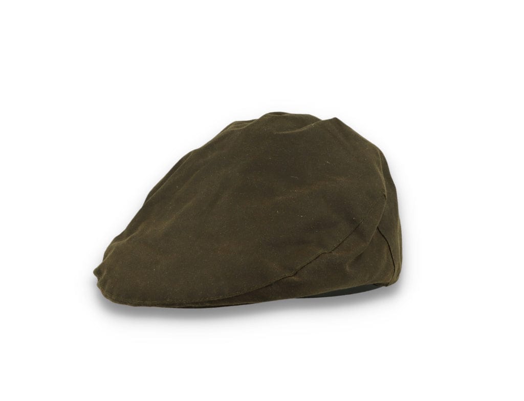 Barbour Sixpence Wax Flat Cap Olive - LOKK