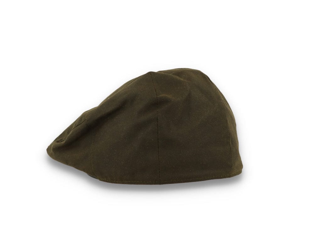 Barbour Sixpence Wax Flat Cap Olive - LOKK