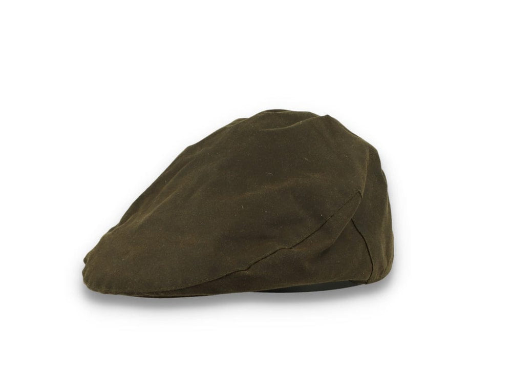 Barbour Sixpence Wax Flat Cap Olive - LOKK