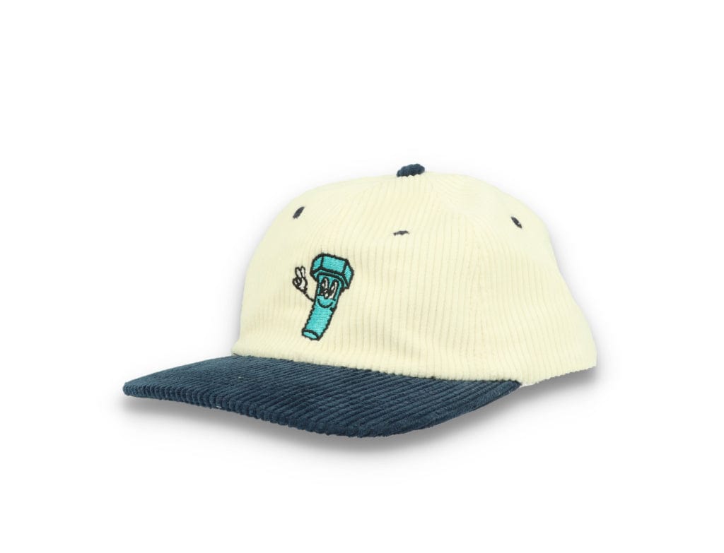 Bolt Corduroy Cap Ecru/Blue - LOKK