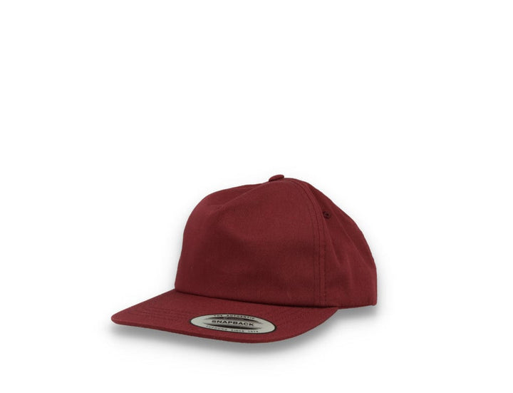 Yupoong 6502 Unstructured 5-Panel Snapback Cap Maroon
