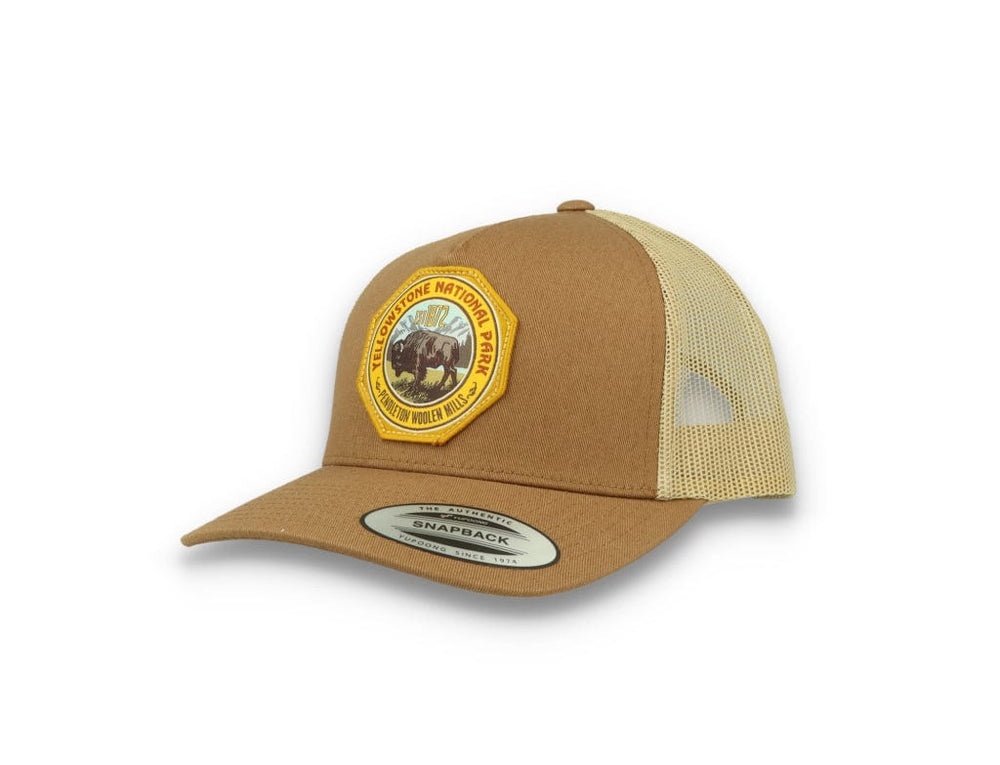 Yellowstone National Park Patch Trucker Dark Tan - LOKK