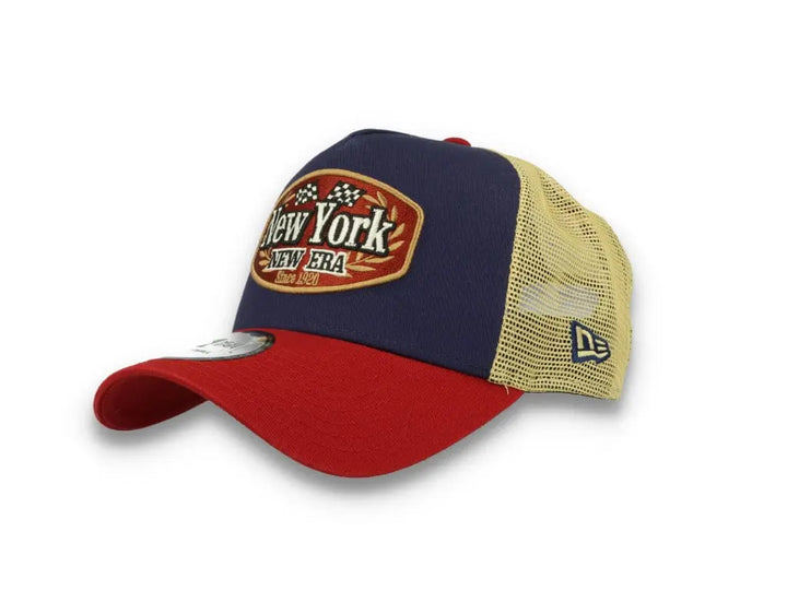 New Era Patch Trucker Cap New Era Navy/Red/Gold - LOKK